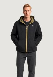 Kurtka anorak Mężczyzna K-WAY Jack Spacer Nylon Double. Czarne kurtki K-Way, m, bez wzorów, z nylonu, z kapturem. Za 859.66 zł.