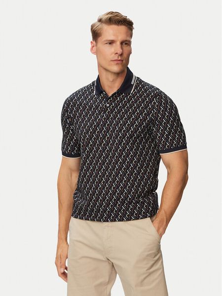 Bugatti Polo 8150-15032E Granatowy Regular Fit. Niebieskie koszulki polo Bugatti, m, bez wzorów, z bawełny, bez kołnierzyka, bez ramiączek. Za 242.99 zł.