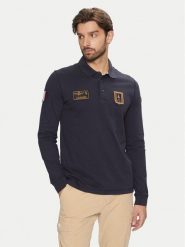 Aeronautica Militare Polo 242PO1835P192 Granatowy Regular Fit. Niebieskie koszulki polo Aeronautica Militare, m, bez wzorów, z bawełny, bez kołnierzyka, bez ramiączek. Za 399.99 zł.