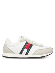 Tommy Jeans Sneakersy Tjm Classic Runner EM0EM01709 Biały. Białe buty sportowe casual Tommy Jeans, bez wzorów, z jeansu, bez zapięcia. Za 369.99 zł.
