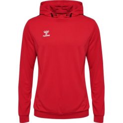 Poliestrowa bluza z kapturem Hummel Authentic. Czerwone bluzy Hummel, bez wzorów, z kapturem. Za 251.00 zł.