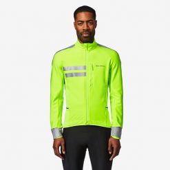 Second Life - Kurtka rowerowa szosowa męska Van Rysel EDR zimowa odblaskowa E. Żółte kurtki VAN RYSEL, na zimę, l, bez wzorów, z hardshellu, bez kaptura. Za 314.99 zł.