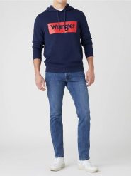 Wrangler Bluza w kolorze granatowym rozmiar: M. Niebieskie bluzy z kapturem Wrangler, m, bez wzorów, z bawełny, z kapturem. Za 142.95 zł.