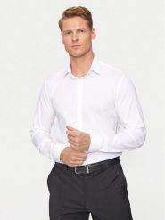 Calvin Klein Koszula K10K113182 Biały Slim Fit. Białe koszule CALVIN KLEIN, m, bez wzorów, z syntetyku, bez kołnierzyka, bez ramiączek. Za 199.99 zł.