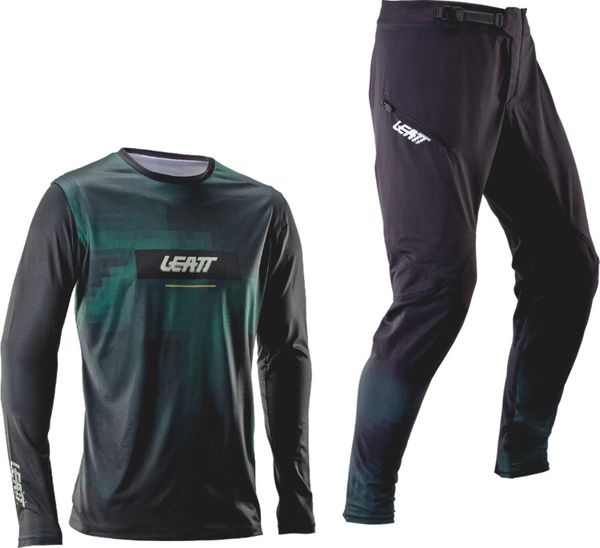 Komplet rowerowy (koszulka+spodnie) LEATT Ride Kit MTB Gravity 1.0. Czarne spodenki rowerowe LEATT, l, z aplikacjami, z tkaniny, rowerowe. Za 539.99 zł.