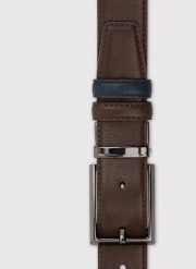 PAKO LORENTE – Dwustronny skórzany pasek męski. Brązowe paski Pako Lorente, bez wzorów, ze skóry. Za 199.99 zł.