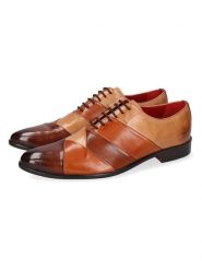 MELVIN & HAMILTON Skórzane trzewiki "Toni 51" w kolorze jasnobrązowo-brązowym rozmiar: 42. Brązowe botki sznurowane Melvin & Hamilton, bez wzorów, bez obcasa, bez zapięcia. Za 469.99 zł.