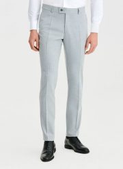 PAKO LORENTE – Szare spodnie ganiturowe. Szare eleganckie spodnie Pako Lorente, m, z elastanu, eleganckie. Za 349.99 zł.