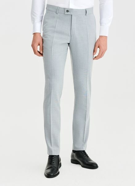 PAKO LORENTE – Szare spodnie ganiturowe. Szare eleganckie spodnie Pako Lorente, m, z elastanu, eleganckie. Za 349.99 zł.