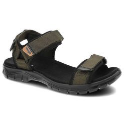 Zielone Sandały Wrangler Wygodne Buty Na Lato. Zielone sandały Wrangler, z materiału, bez zapięcia. Za 175.00 zł.