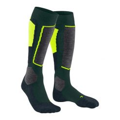 Podkolanówki Falke SK2 Intermediate. Zielone skarpety Falke, bez wzorów, z poliamidu. Za 214.50 zł.