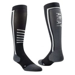 Skarpetki Ariat Tek Performance. Czarne skarpety Ariat, bez wzorów, z elastanu. Za 116.00 zł.