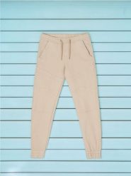 Spodnie jogger - beżowy. Brązowe joggery i bojówki Sinsay, m, bez wzorów. Za 99.99 zł.