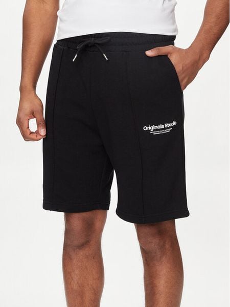 Jack & Jones Szorty sportowe Vesterbro 12252251 Czarny Loose Fit. Czarne krótkie spodenki sportowe Jack & Jones, m, bez wzorów, z bawełny. Za 79.99 zł.