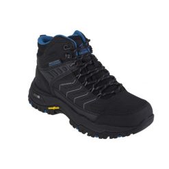 Buty trekkingowe męskie, Skechers Arch Fit Dawson-Raveno. Czarne buty trekkingowe Skechers, bez wzorów, ze skóry, bez zapięcia. Za 588.00 zł.