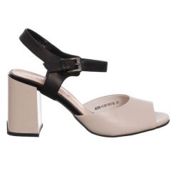 Sandały Zellini Kortney z paskiem na kostkę, skóra naturalna, czarne. Czarne sandały CANELLINI, ze skóry, bez zapięcia. Za 323.99 zł.