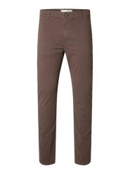 SELECTED HOMME Spodnie chino w kolorze brązowym rozmiar: W29/L32. Brązowe eleganckie spodnie Selected Homme, l, z bawełny. Za 110.55 zł.