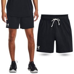 Spodenki fitness męskie UNDER ARMOUR Rival Terry 6" Shorts Szorty. Czarne szorty Under Armour, m, bez wzorów. Za 139.99 zł.