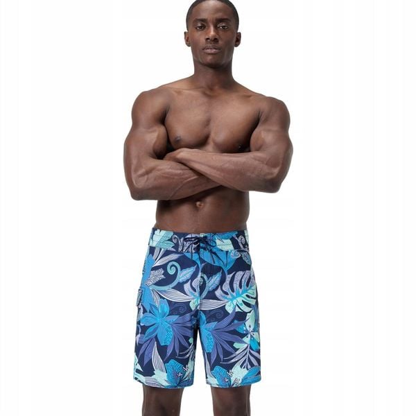 Spodenki Męskie Leaves Boardshorts. Niebieskie szorty Speedo, m, bez wzorów, sportowe. Za 301.99 zł.