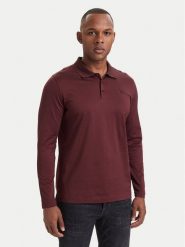 KARL LAGERFELD Polo 745000 564200 Bordowy Regular Fit. Czerwone koszulki polo KARL LAGERFELD, m, bez wzorów, z bawełny, bez kołnierzyka, bez ramiączek. Za 569.99 zł.