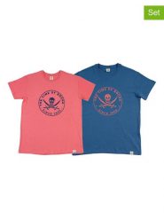 The Time of Bocha Koszulki (2 szt.) w kolorze czerwonym i niebieskim rozmiar: XL. Czerwone bezrękawniki The Time of Bocha, xl, bez wzorów, z bawełny, bez kołnierzyka, bez ramiączek. Za 86.99 zł.