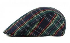 Czapka, Granatowy Letni Męski Kaszkiet, w Kratkę, Wbudowana Gumka -PAKO JEANS. Niebieskie czapki zimowe Pako Jeans, bez wzorów, z bawełny. Za 65.00 zł.