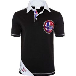Koszulka polo "Sailor" w kolorze czarnym. Koszulki polo marki Nebulus, z nadrukiem, z bawełny, polo, z krótkim rękawem. W wyprzedaży za 108.95 zł.