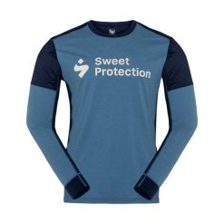 Długi rękaw z wełny merino Sweet Protection Hunter. Niebieskie bluzy SWEET PROTECTION, bez wzorów, z wełny, bez kaptura. W wyprzedaży za 369.60 zł.