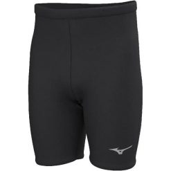 Legginsy midi Mizuno MZNRB. Czarne legginsy długie sportowe Mizuno, bez wzorów, do biegania. Za 178.50 zł.