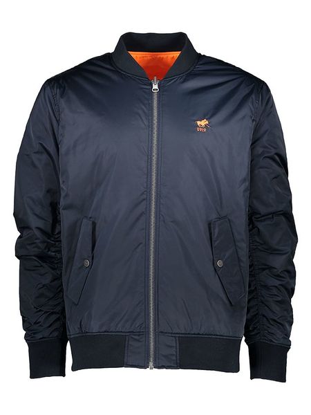 Polo Sylt Dwustronna kurtka przejściowa w kolorze granatowo-pomarańczowym rozmiar: XL. Niebieskie kurtki Polo Sylt, xl, bez wzorów, bez kaptura. Za 205.93 zł.