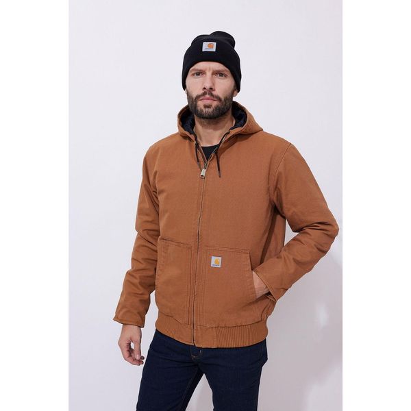 Kurtka męska zimowa Carhartt Washed Duck Active Jacket. Brązowe kurtki Carhartt, na zimę, m, bez wzorów, bez kaptura. Za 703.00 zł.