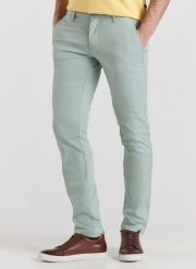 PAKO LORENTE – Gładkie spodnie męskie chino w kolorze morskim P21SN-WX-034-M. Zielone spodnie materiałowe Pako Lorente, na co dzień, m, bez wzorów, z bawełny, casualowe. Za 79.99 zł.