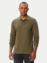 BOSS Polo Passerby 50507704 Zielony ciemny Slim Fit. Zielone koszulki polo Boss, m, bez wzorów, z bawełny, bez kołnierzyka, bez ramiączek. Za 449.99 zł.