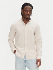 Tommy Jeans Koszula DM0DM20875 Beżowy Regular Fit. Brązowe koszule Tommy Jeans, m, bez wzorów, z bawełny, bez kołnierzyka, bez ramiączek. Za 279.99 zł.