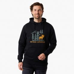 Bluza z kapturem Męska Swedemount Forest Hood. Czarne bluzy SWEDEMOUNT, m, bez wzorów, z kapturem. Za 199.99 zł.
