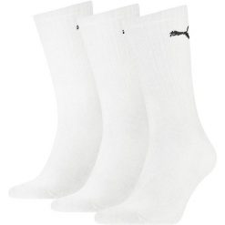 SKARPETY Puma Crew Socks 3 Pack, Dla obu płci. Białe skarpety Puma, bez wzorów, z bawełny. Za 45.99 zł.