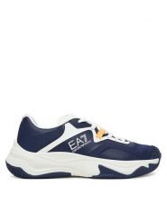 EA7 Emporio Armani Sneakersy X8X248 XK445 U458 Granatowy. Niebieskie buty sportowe casual EA7 Emporio Armani, bez wzorów, z materiału, bez zapięcia. Za 749.99 zł.