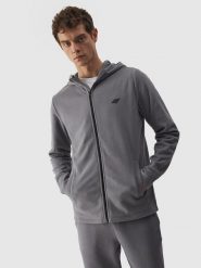 4F Polar regular z kapturem męski - szary XXL. Szare bluzy z polaru 4F, na zimę, m, bez wzorów, z dzianiny, z kapturem. W wyprzedaży za 129.99 zł.
