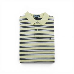 Second life - Krótki Rękaw Męskie Polo Żółte - Stan dobry. Żółte koszulki polo RALPH LAUREN, m, bez wzorów, bez kołnierzyka, bez ramiączek, na golfa. Za 105.71 zł.