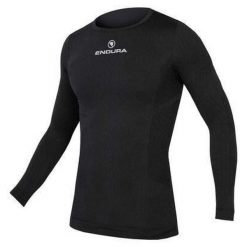 Endura Engineered koszulka termiczna z długim rękawem. Czarne bluzy ENDURA, bez wzorów, bez kaptura. Za 366.90 zł.