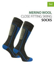 Norfolk Skarpety trekkingowe (2 pary) "Courchevel" w kolorze szarym rozmiar: 35-38. Szare skarpety Norfolk, bez wzorów, z materiału. Za 82.99 zł.