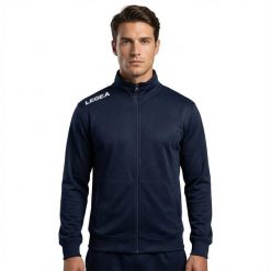 Męska Bluza do Biegania z Elastycznym Kapturem Niebieska RETYL. Niebieskie bluzy z kapturem Legea, l, bez wzorów, z bawełny, bez kaptura. Za 96.00 zł.