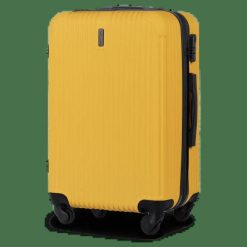 DUŻA WALIZKA WINGS EGRET 2.0 28" YELLOW. Czarne walizki Wings, bez wzorów, z materiału, duże. Za 249.90 zł.