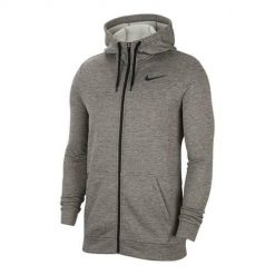 Bluza treningowa męska Nike Thrma HD FZ. Szare bluzy z kapturem Nike, m, bez wzorów, z kapturem. Za 353.00 zł.