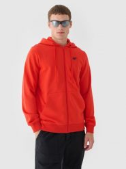 4F Bluza dresowa rozpinana z kapturem męska - czerwona L. Czerwone bluzy z kapturem 4F, l, bez wzorów, z bawełny, z kapturem. W wyprzedaży za 99.99 zł.