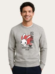WOOOP Bluza "Torc Ramen Lovers Club Bunny" w kolorze szarym rozmiar: XL. Szare bluzy Wooop, xl, bez wzorów, bez kaptura. Za 108.99 zł.