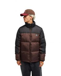 Kurtka puchowa dla Mężczyzn COLD DAYS Brązowy. Brązowe kurtki Quiksilver, m, bez wzorów, z materiału, bez kaptura. Za 549.99 zł.
