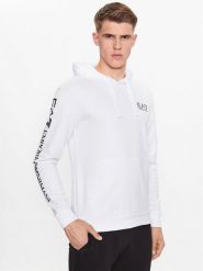 EA7 Emporio Armani Bluza 8NPM18 PJ05Z 1101 Biały Regular Fit. Białe bluzy EA7 Emporio Armani, m, bez wzorów, z bawełny, bez kaptura. Za 269.99 zł.
