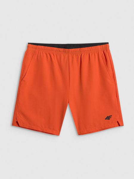 4F Spodenki treningowe szybkoschnące męskie - pomarańczowe S. Brązowe krótkie spodenki sportowe 4F, m, bez wzorów, ze skóry. Za 149.99 zł.