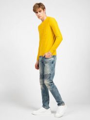 Antony Morato Sweter | MMSW01180 YA200070 | Mężczyzna | Żółty. Żółte swetry nierozpinane Antony Morato, m, bez wzorów, z bawełny, bez kołnierzyka, bez ramiączek. W wyprzedaży za 169.00 zł.
